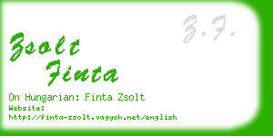 zsolt finta business card